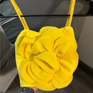 SHEIN Yellow Floral Blouse